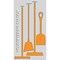 5S Supplies 5S Housekeeping Shadow Board Broom Station Version 6 - Gray Board / Orange Shadows  With Broom HSB-V6-GRAY/ORANGE-KIT - alternate 1